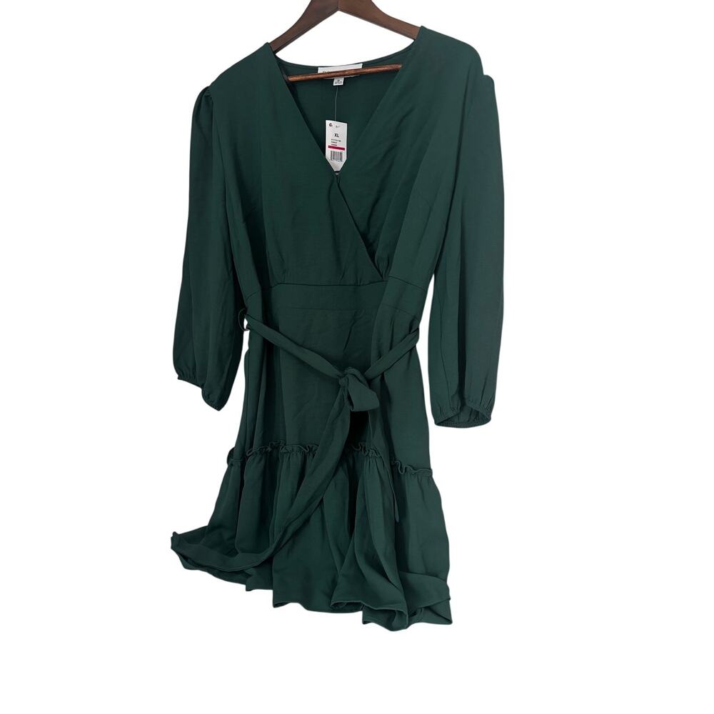 NWT Women’s Emma & Michele Green Dress Size XL w/ Fabric Belt